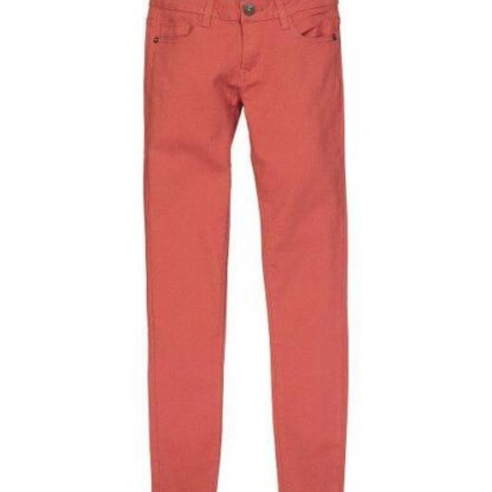 NWT EMPERIAL PREMIUM CORAL LOW-RISE SKINNY JEANS JUNIOR'S‎ 3